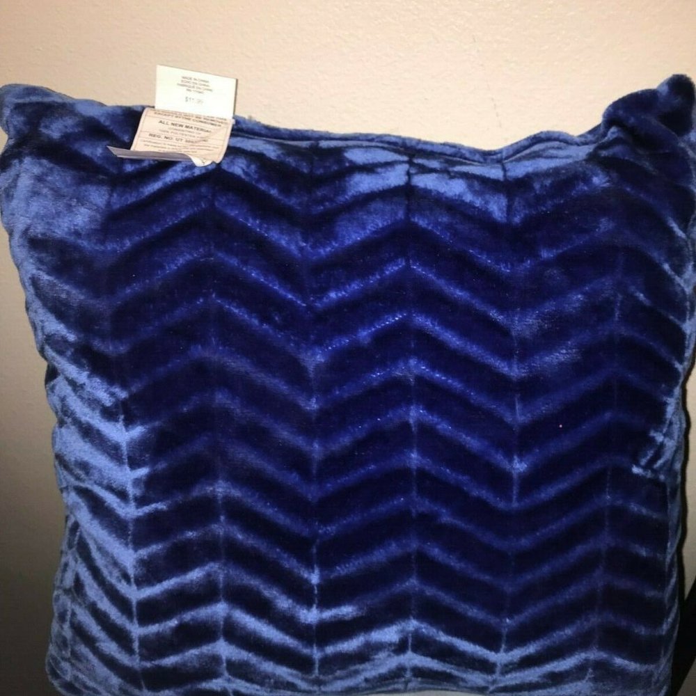 Dark Blue Pillow Set 16" New W/Tags